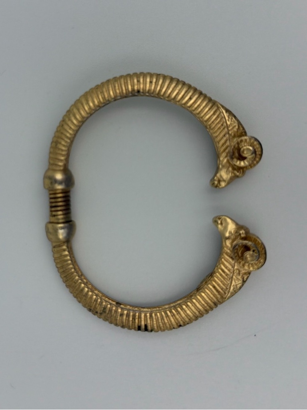 Gold Sculpted Animal Terminal Cuff Bracelet - Women's Jewelry